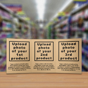 Business Products Light Brown Trifold Card