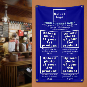 Business Products on Blue Portrait Banner