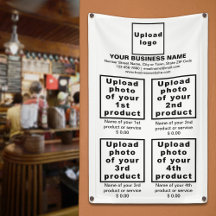 Business Products on White Portrait Banner