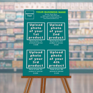 Business Products or Services on Teal Green Foam Board