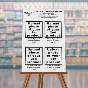 Business Products or Services on White Foam Board