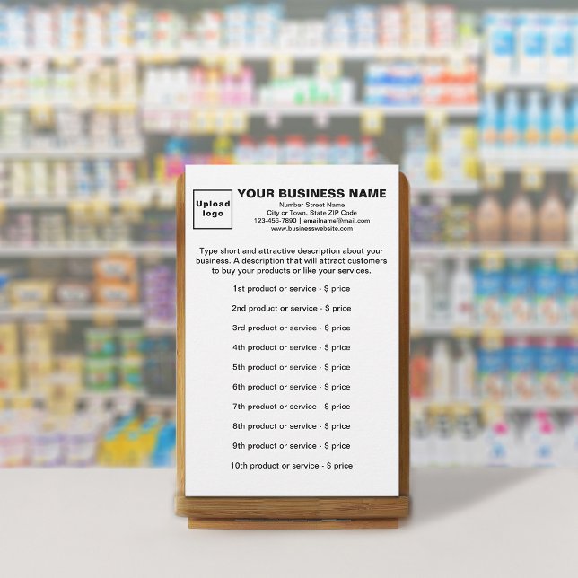 Business Products or Services on White Stationery (Your business products or services on white stationery.)