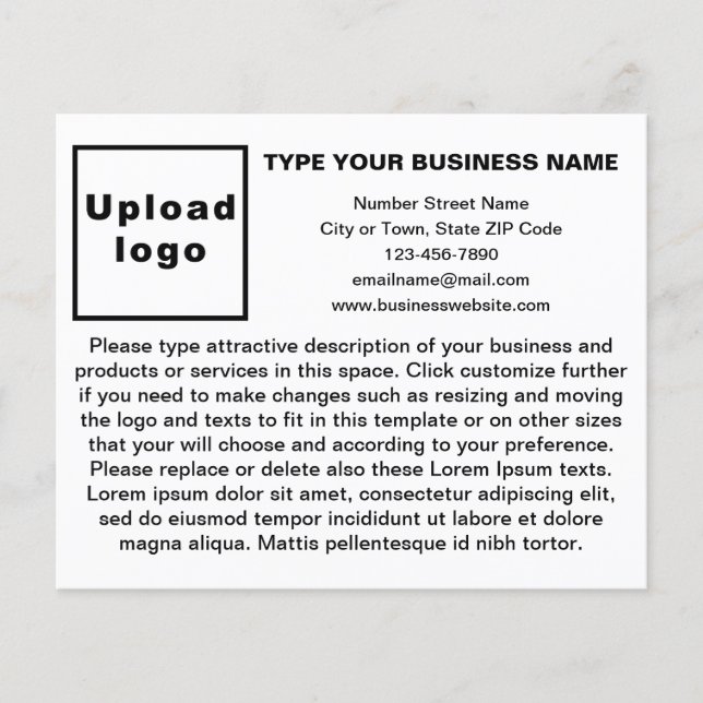 Business Products Services Black and White Flyer (Front)