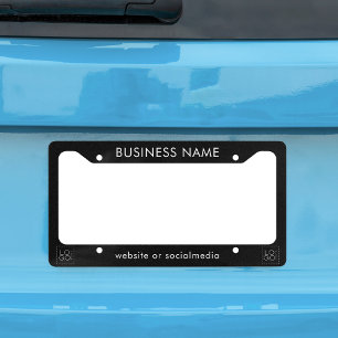 Business Professional Company Custom Square Logo License Plate Frame