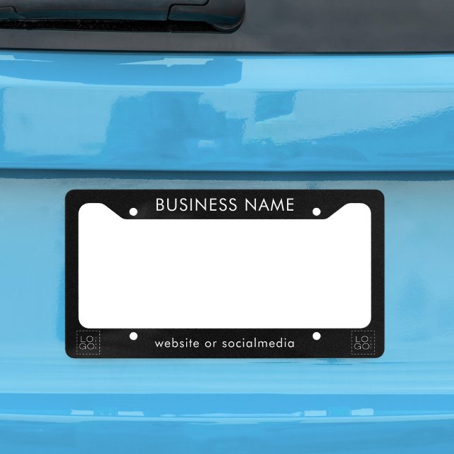 Business Professional Company Custom Square Logo License Plate Frame (Creator Uploaded)