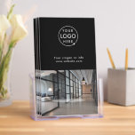 Business Professional Logo Custom Black Tri-fold Brochures<br><div class="desc">A simple custom business trifold brochure template in a modern minimalist style on a black background with 3 feature images. This versatile template allows you to easily design a custom brochure and price list for your business in your own words including 3 photos and your company logo. You could include...</div>