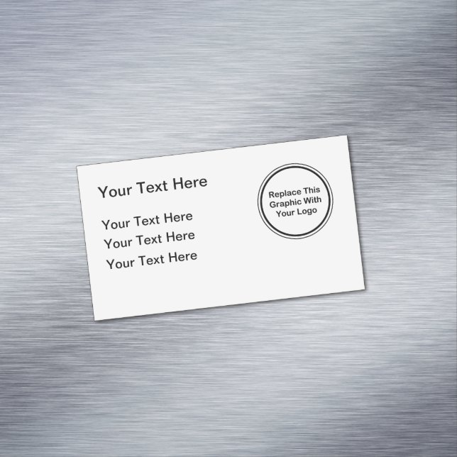 Business Professional Logo Design Business Card Magnet (In Situ)