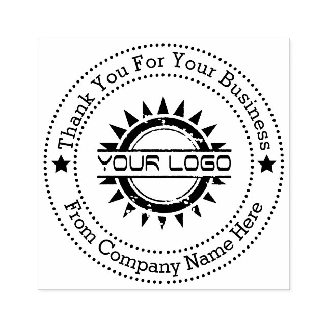 Business Professional Logo Thank you Rubber Stamp (Imprint)