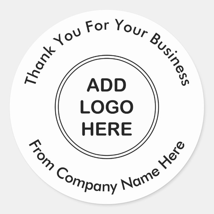 Business Professional Logo Thank you Stickers | Zazzle