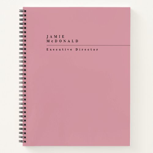 Business Professional Modern Blush Pink Notebook