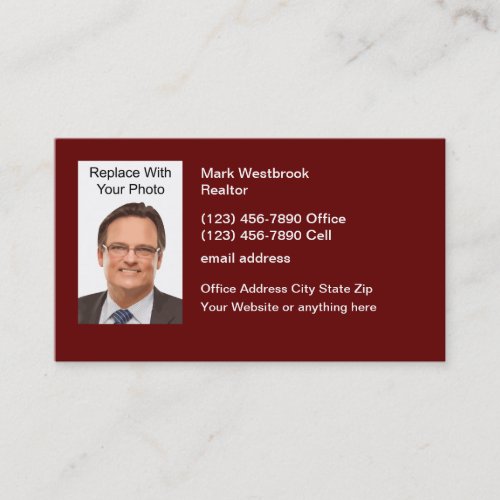 Business Professional Photo Template Business Card