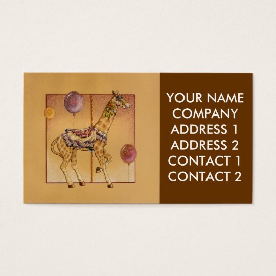 Business - Profile Card, - Carousel Giraffe Business Card
