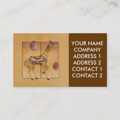 Business - Profile Card, - Carousel Giraffe Business Cards