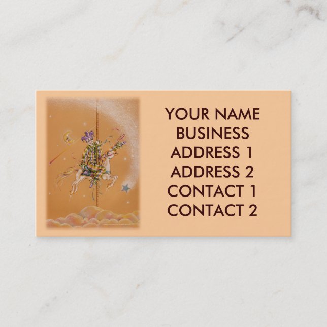Business Profile Card, Carousel Jester Card (Front)