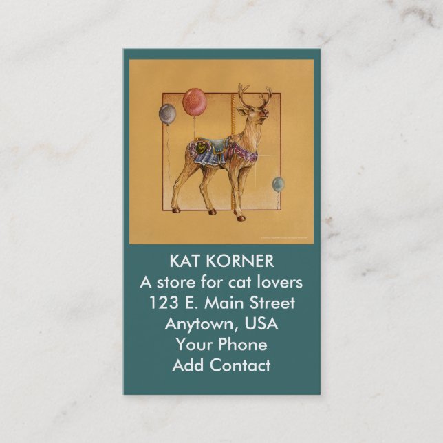 Business - Profile Card - Carousel Reindeer or Elk (Front)