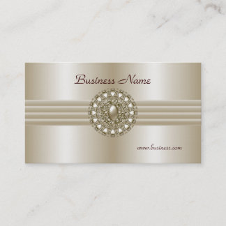 Business Profile Card Elegant Pearl Gem 2