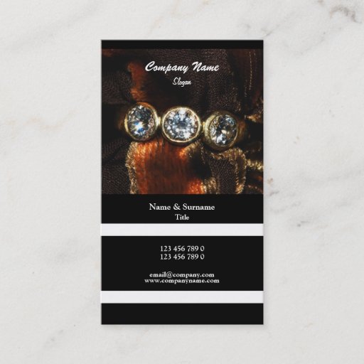 Customizable Business profile jeweler jewelery diamond business cards