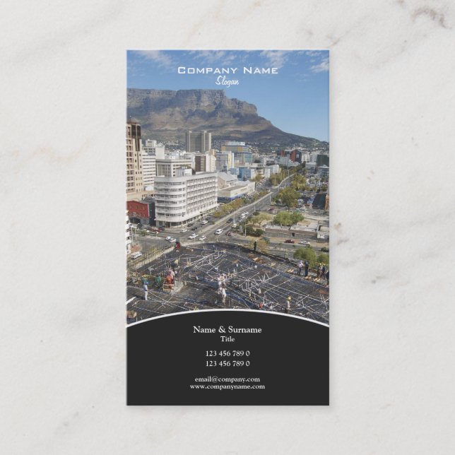 Business profile property construction development card (Front)