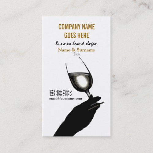 Business profile winemaker sommelier wine business card