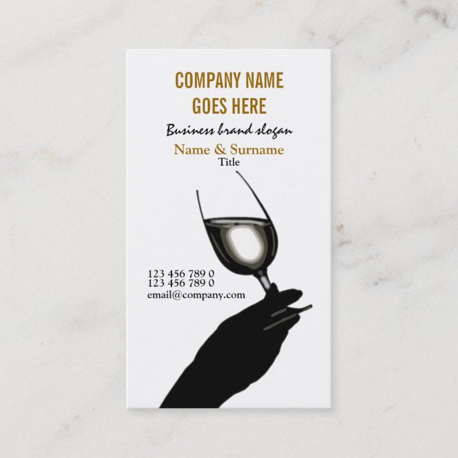 Business profile winemaker sommelier wine business card (Front)