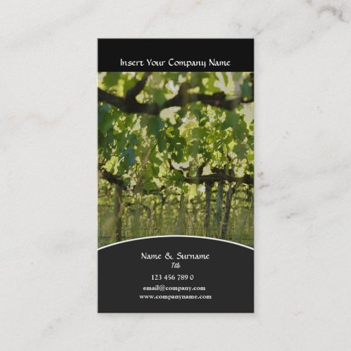 Customizable Business profile Winery vineyard grape Business Card Template
