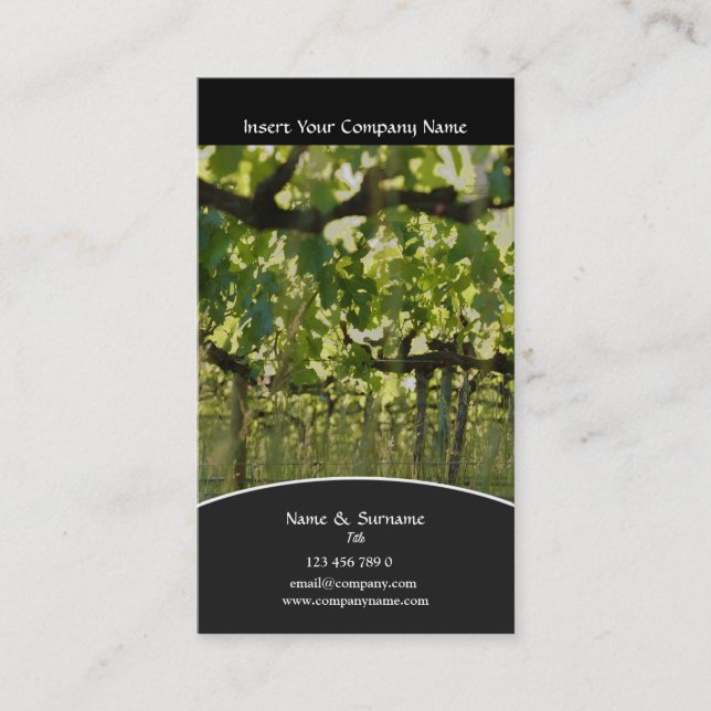 Business profile Winery vineyard grape Card (Front)