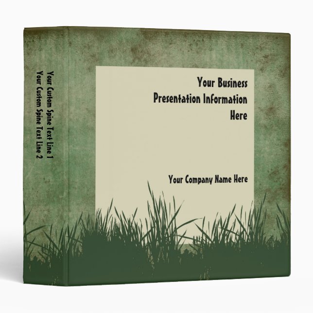 Business Project Binder, Nature theme 3 Ring Binder (Front/Spine)