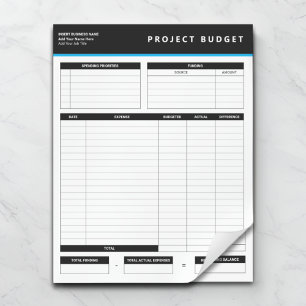 Business Project Budget Template Sheets Notepad