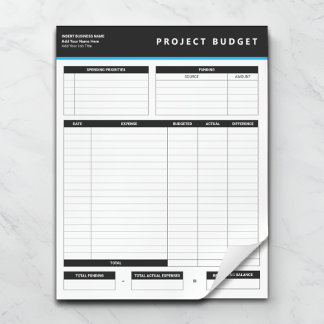 Business Project Budget Template Sheets Notepad