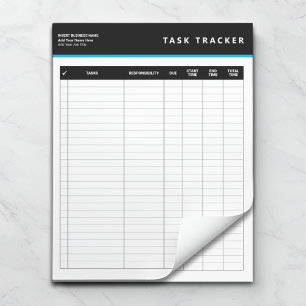 Business Project Management Task Tracker Notepad