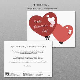 Business Promo Happy Valentine's Day Voucher Card
