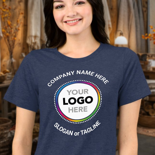 Business Promo T-Shirt for Circular Logo with Text Tri-Blend Shirt (Creator Uploaded)