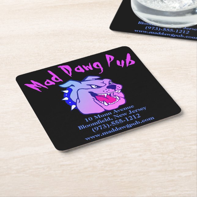 Business Promotion  Square Paper Coaster (Angled)
