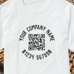 Business Promotion With Qr Code T-shirt at Zazzle