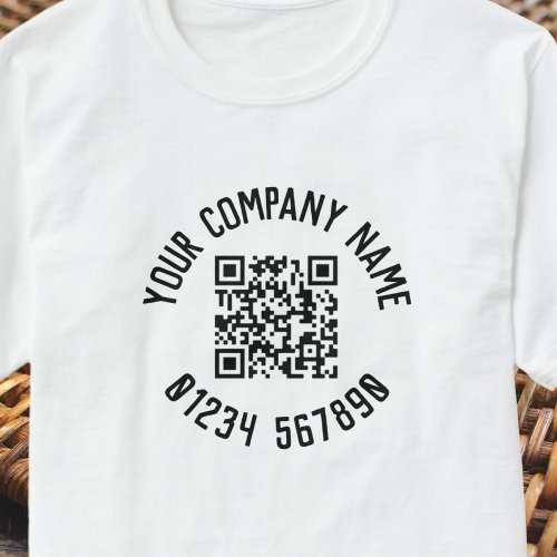 Business Promotion With QR Code T_Shirt