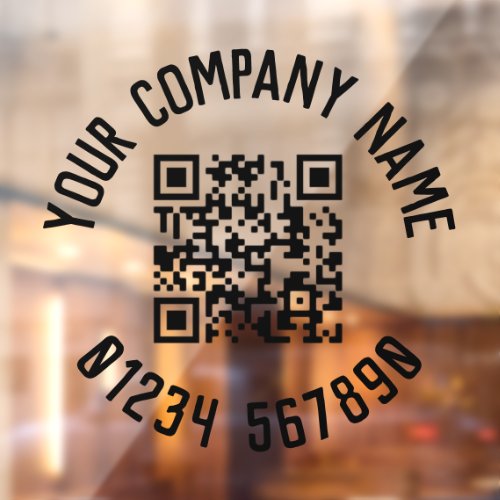 Business Promotion With QR Code Window Cling