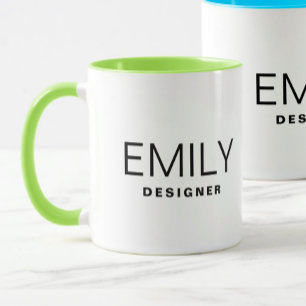 Business Promotional Add Your Name Two Tone Green Mug