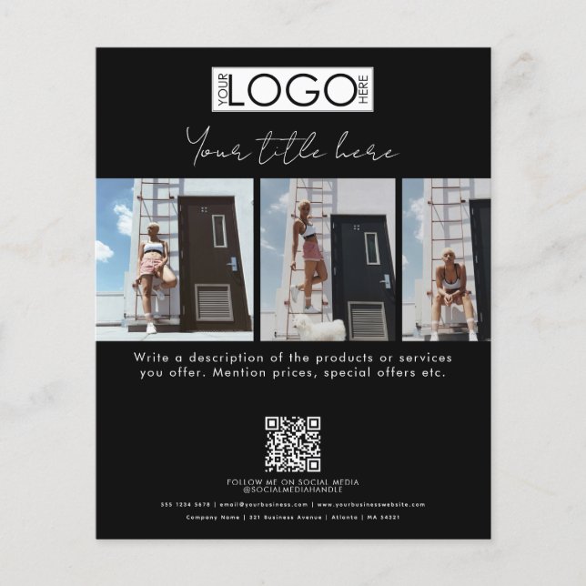 Business Promotional Beauty Fashion Model Script Flyer (Front)