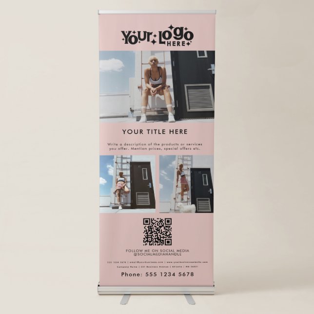 Business Promotional Beauty Hair Nail Jewelry   Retractable Banner (Front)