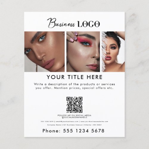 Business Promotional Beauty Hair Nail Makeup Salon Flyer