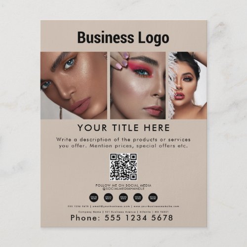Business Promotional Beauty Hair Nail Makeup Salon Flyer