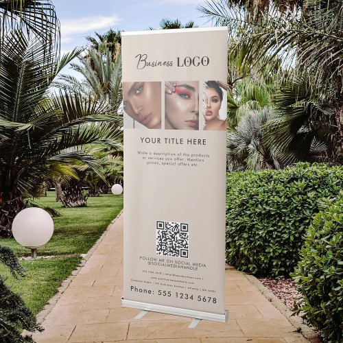 Business Promotional Beauty Hair Nail Makeup Salon Retractable Banner