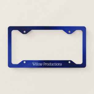 Business Promotional Blue License Plate Frame