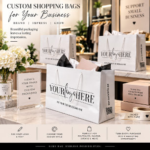 Business Promotional Custom Logo Minimalist Large Gift Bag