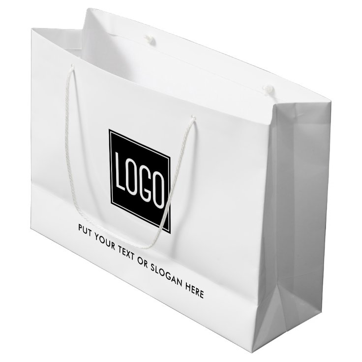 Business Promotional Custom Logo Shopping Large Gift Bag Zazzle
