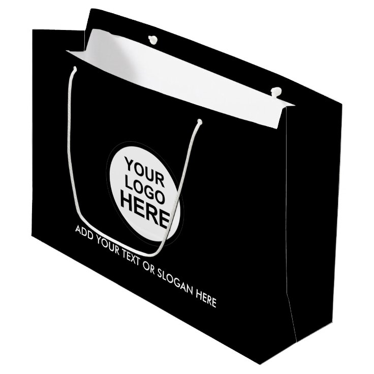 Business Promotional Custom Logo Shopping Large Large Gift Bag Zazzle