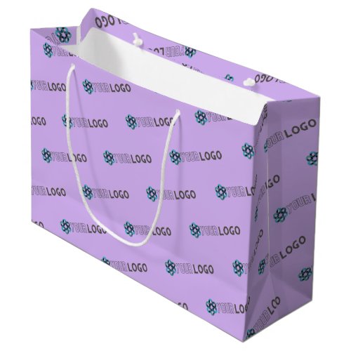 Business Promotional  Custom Logo Shopping Purple Large Gift Bag