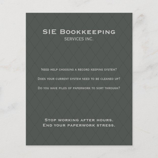 BUSINESS PROMOTIONAL FLYER simply smart grey (Front)