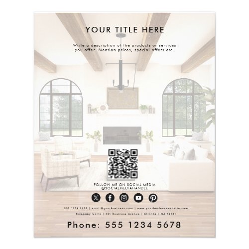 Business Promotional Full Photo Opaque Overlay Flyer
