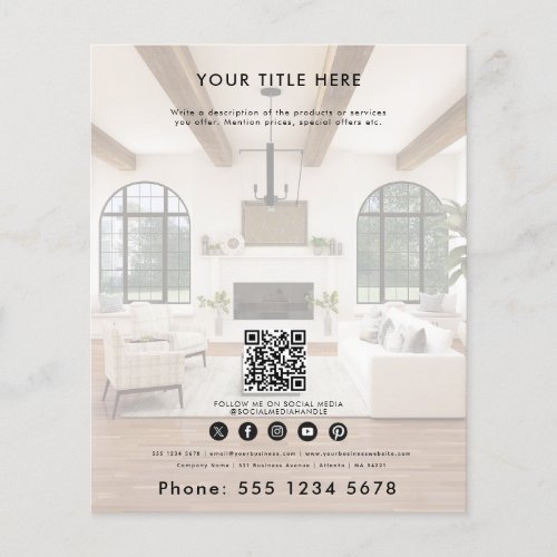 Business Promotional Full Photo Opaque Overlay Flyer